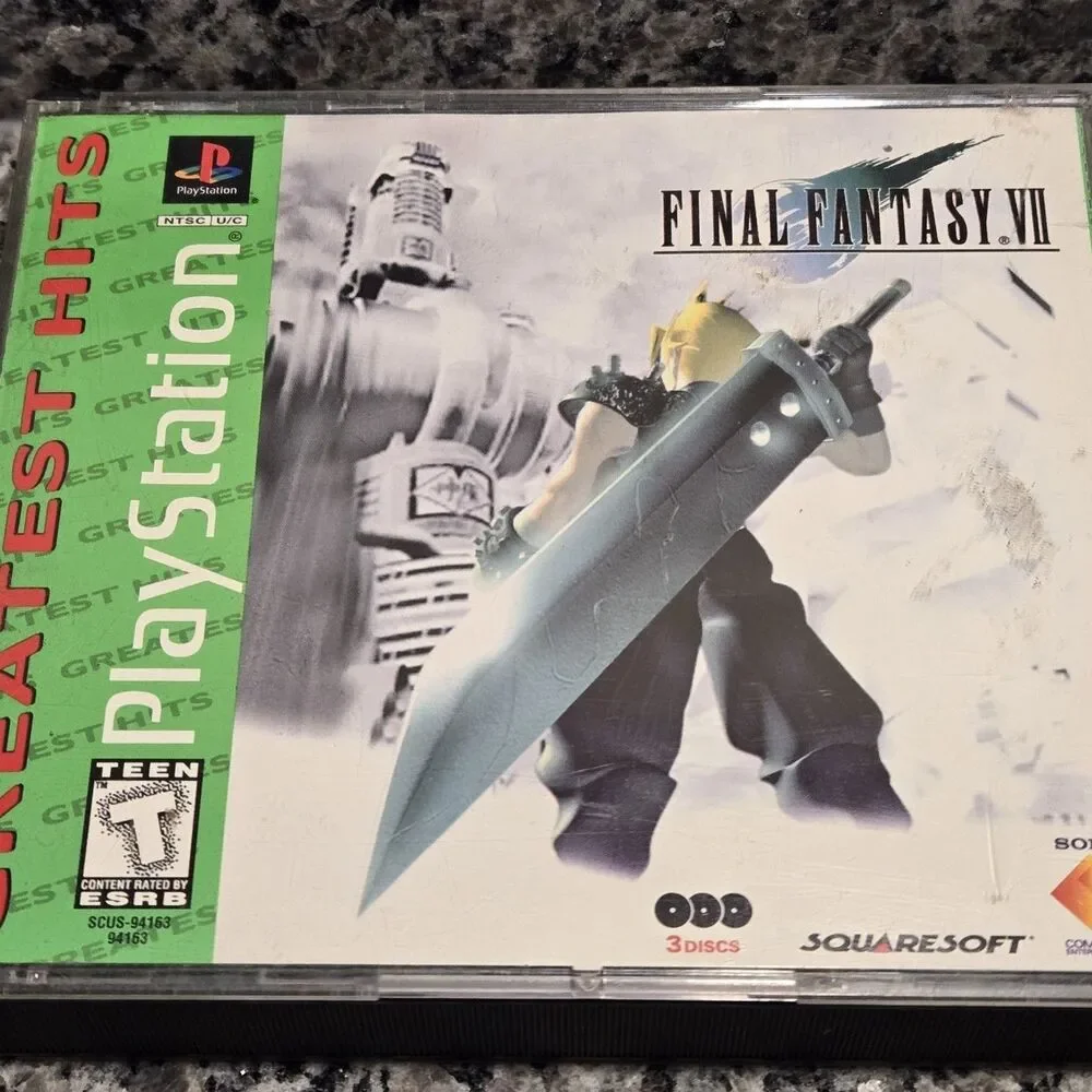 Final Fantasy VII (Sony PlayStation 1, 1997) Greatest Hits , PS1 Complete RPG